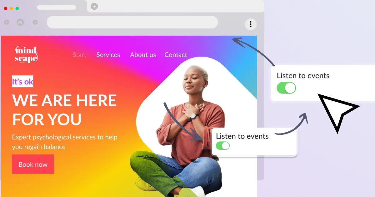 [Technical] Listen to events on the website