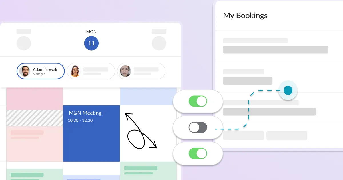 How can I manage bookings through the calendar?