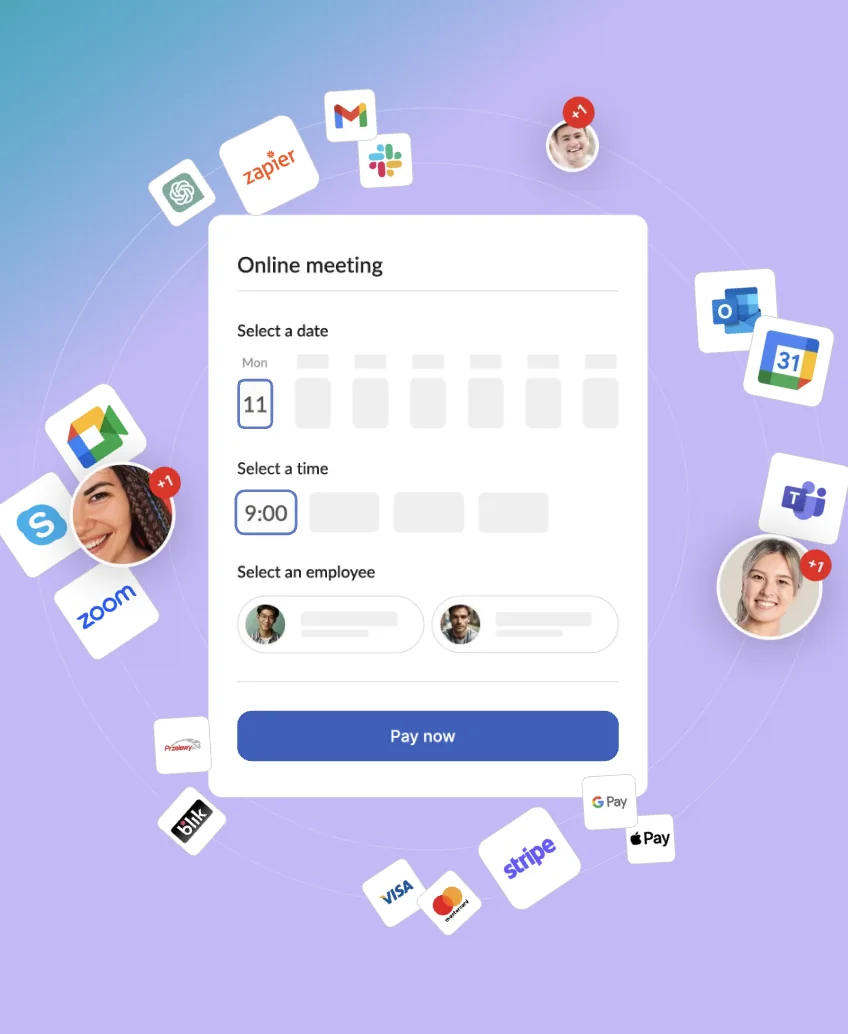 Calendesk automated booking flow acting as a 24/7 AI receptionist for service businesses