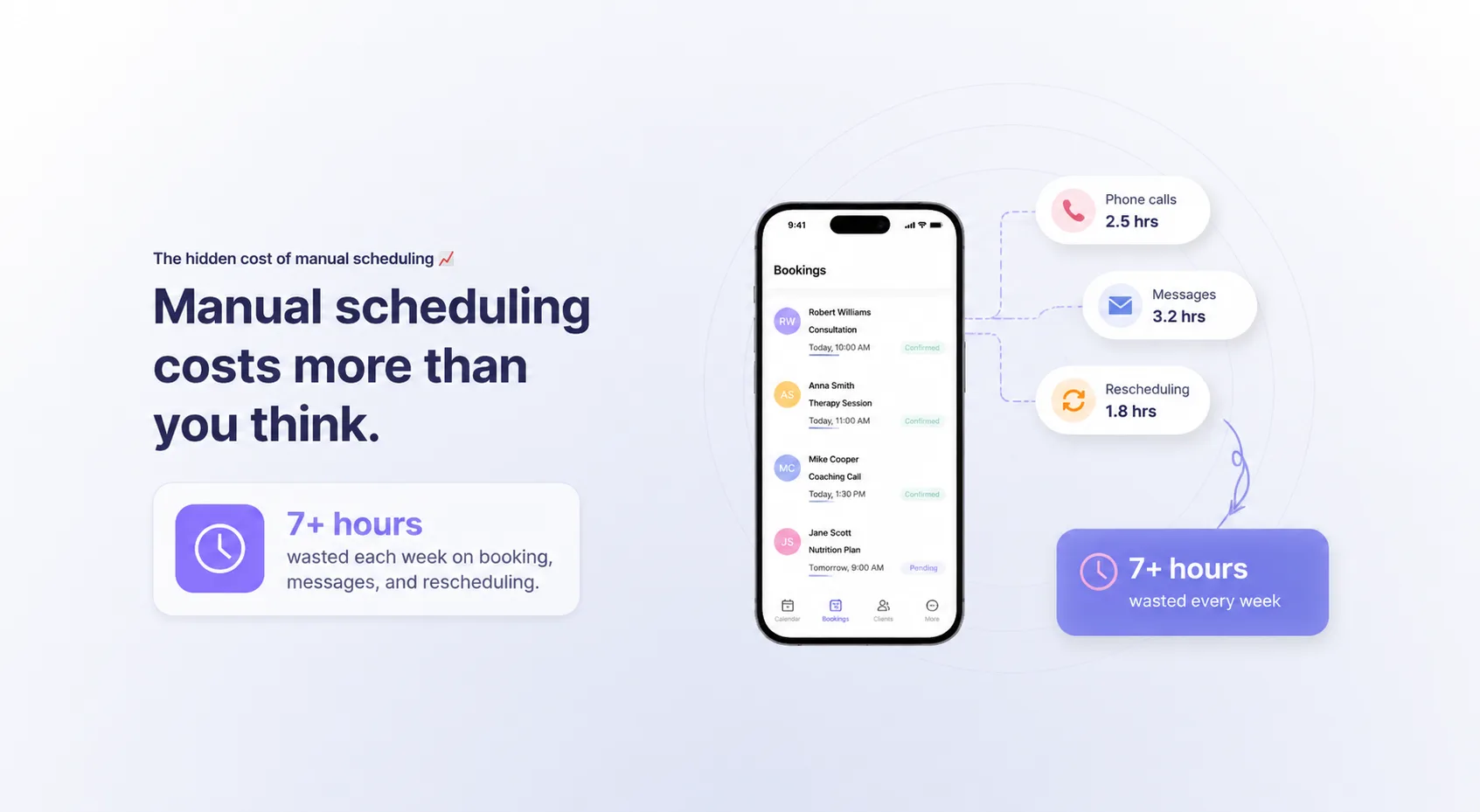 Manual scheduling costs more than you think: hours lost every week on calls, messages and rescheduling