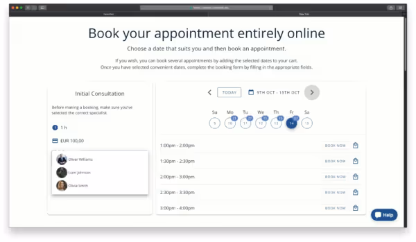 Calendesk - online booking system for customers
