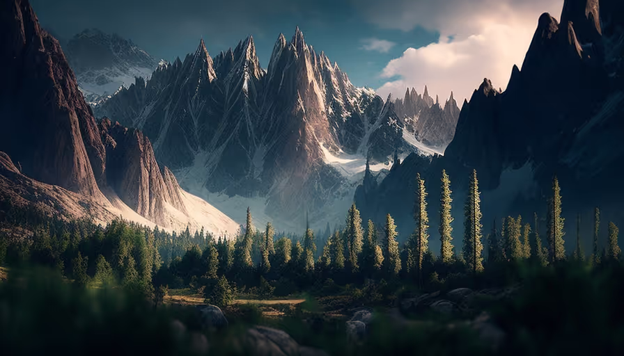 Stunning Mountain Scenery: Immerse yourself in nature's majesty.