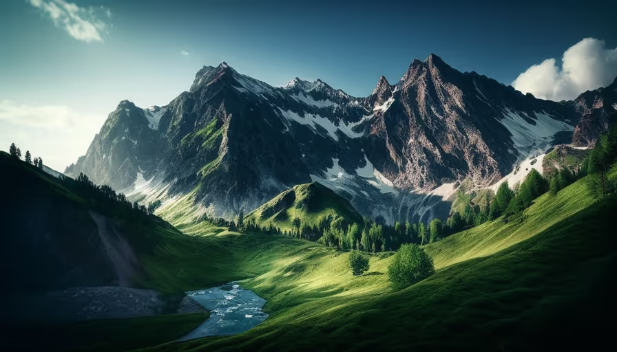 Stunning Mountain Scenery: Immerse yourself in nature's majesty.