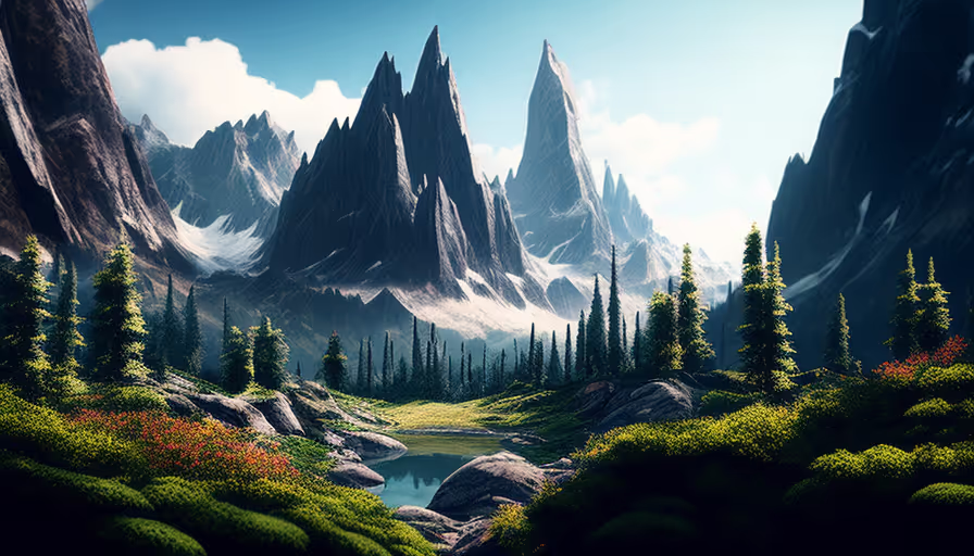 Stunning Mountain Scenery: Immerse yourself in nature's majesty.