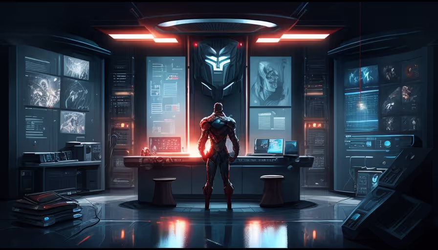 Superhero Lair: Feel like a superhero in your meetings.