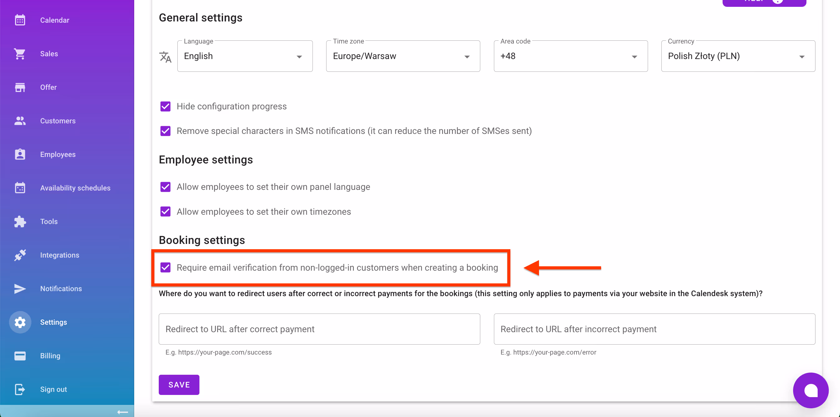 Require email verification – anti-spam protection.