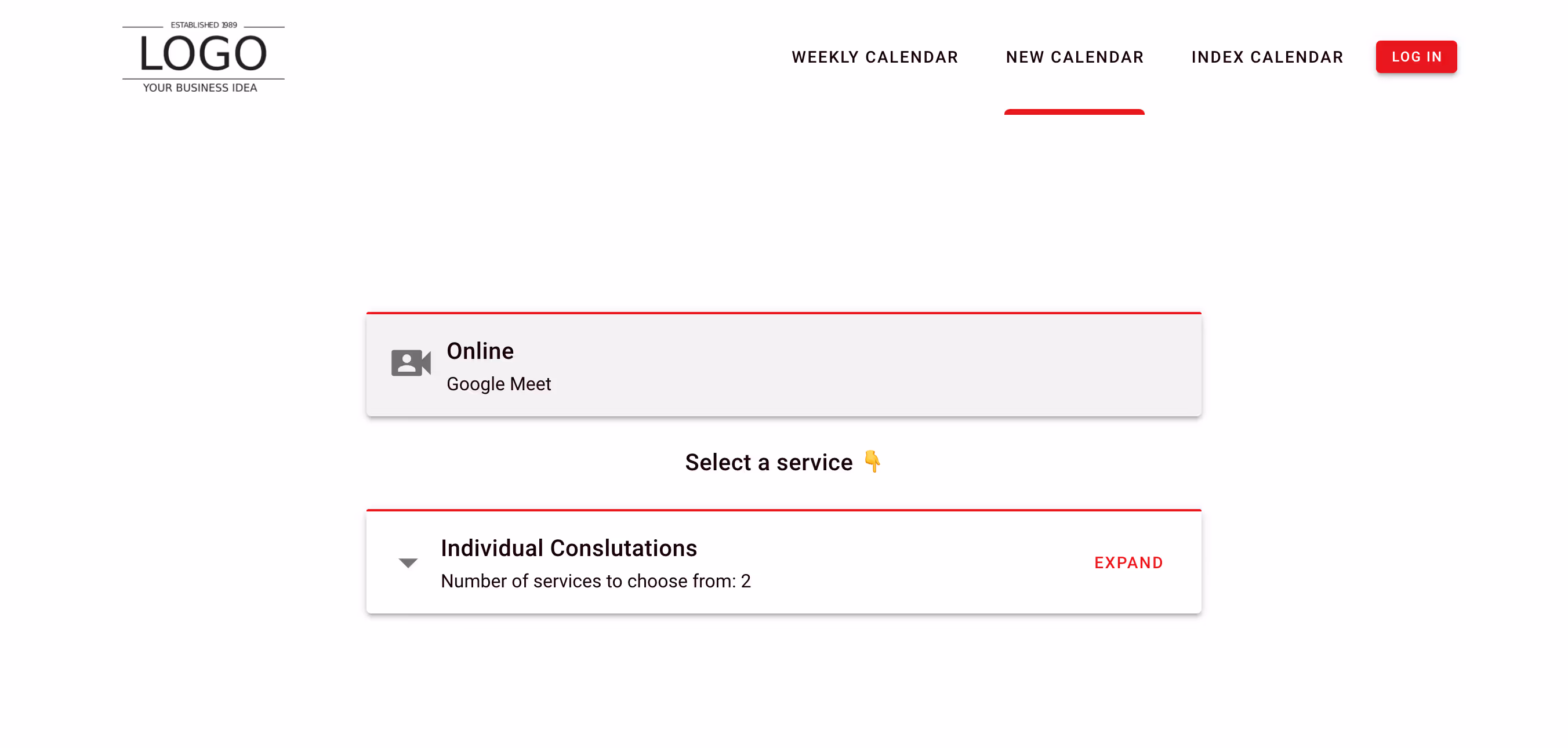 Collapse categories in the newest calendar.