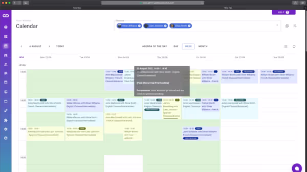 Calendesk - online booking system with calendar overview