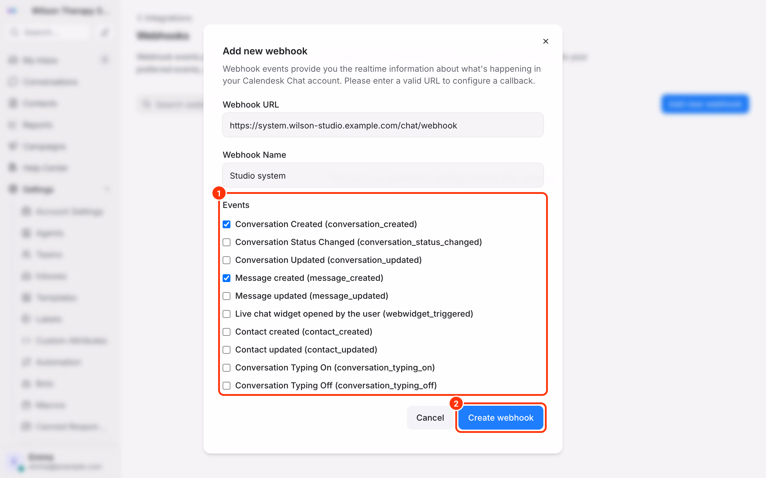 Adding a webhook.