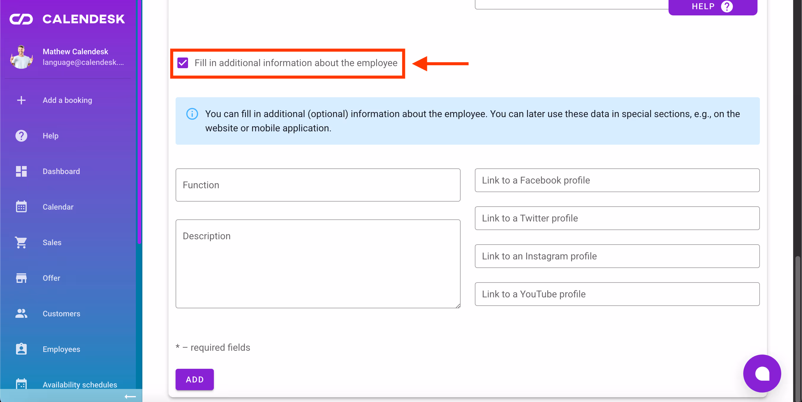 Additional information about employees.