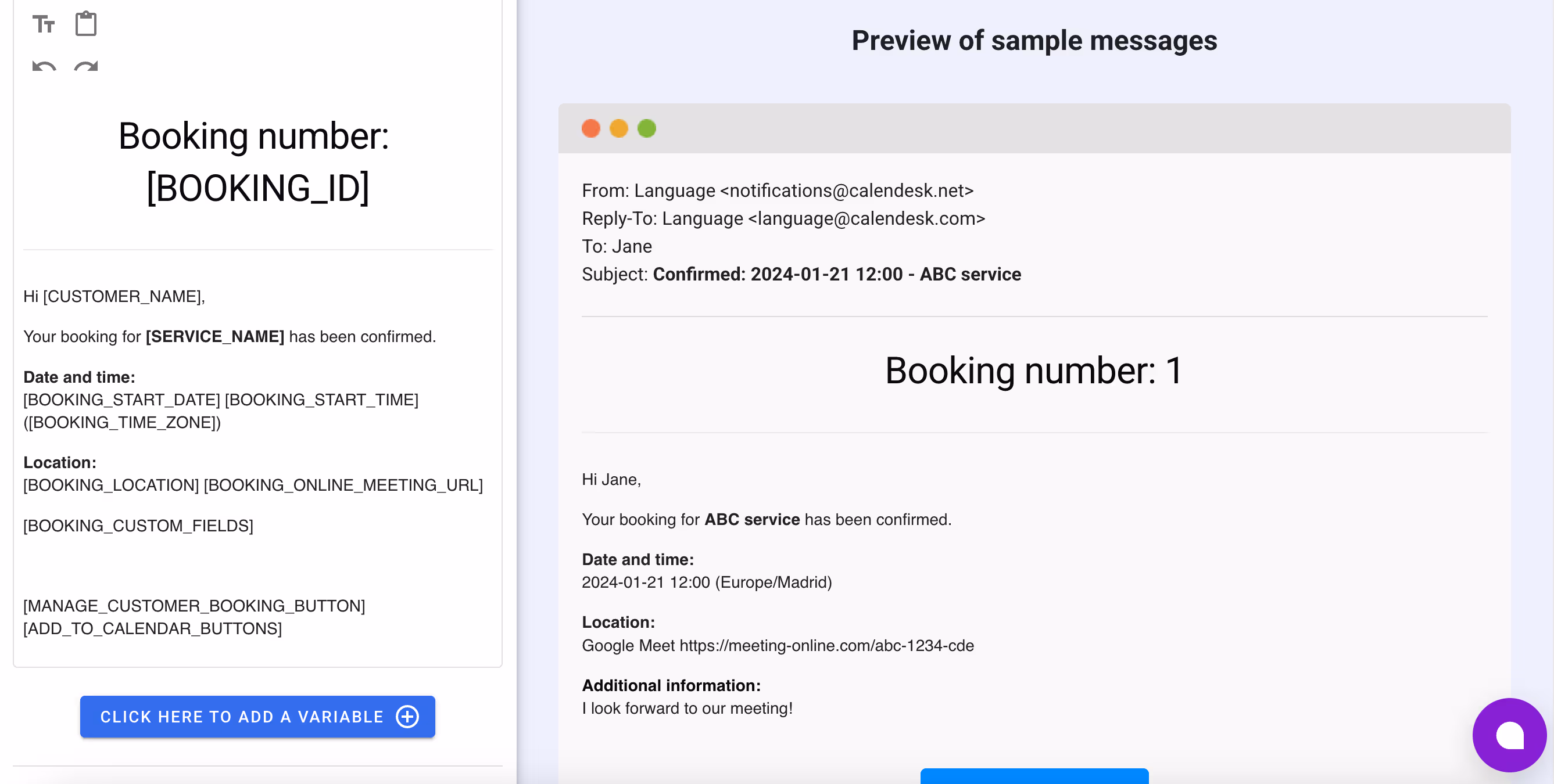 Notification preview..