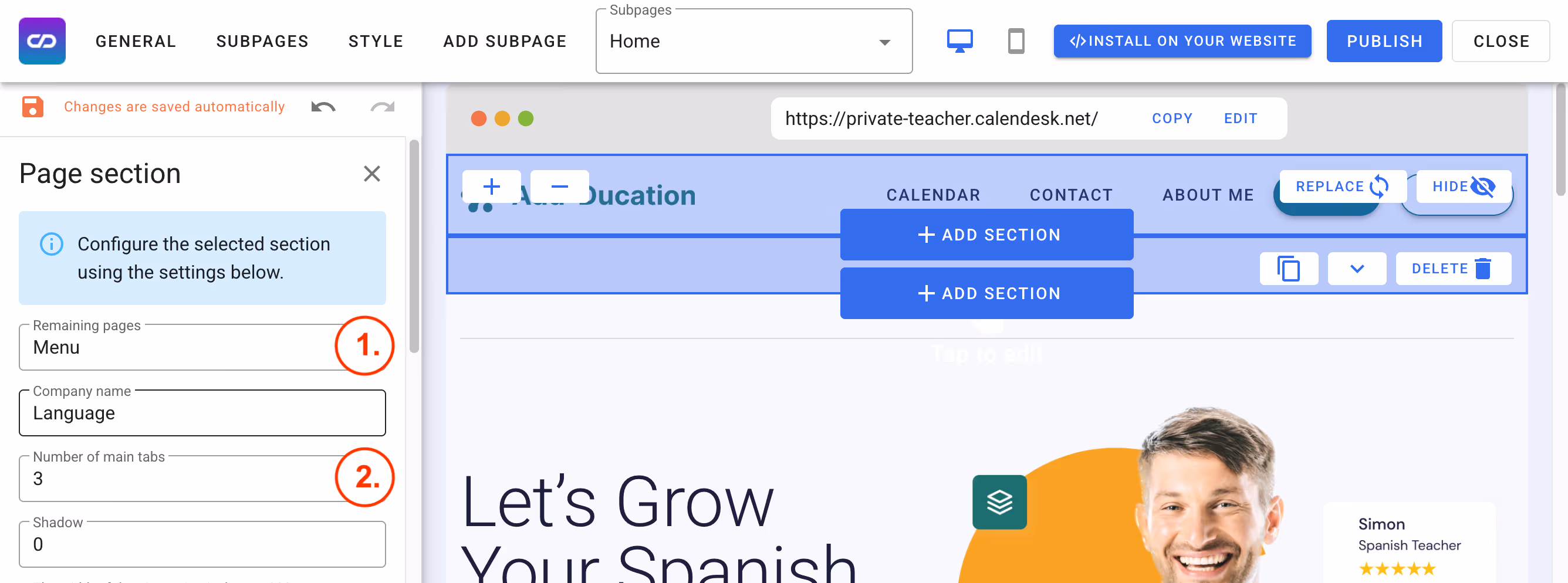 Remaining pages and active tabs.