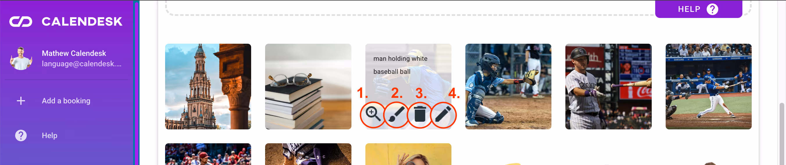 Editing picture in the library.