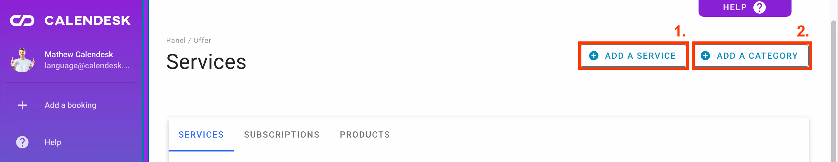 New service or category.