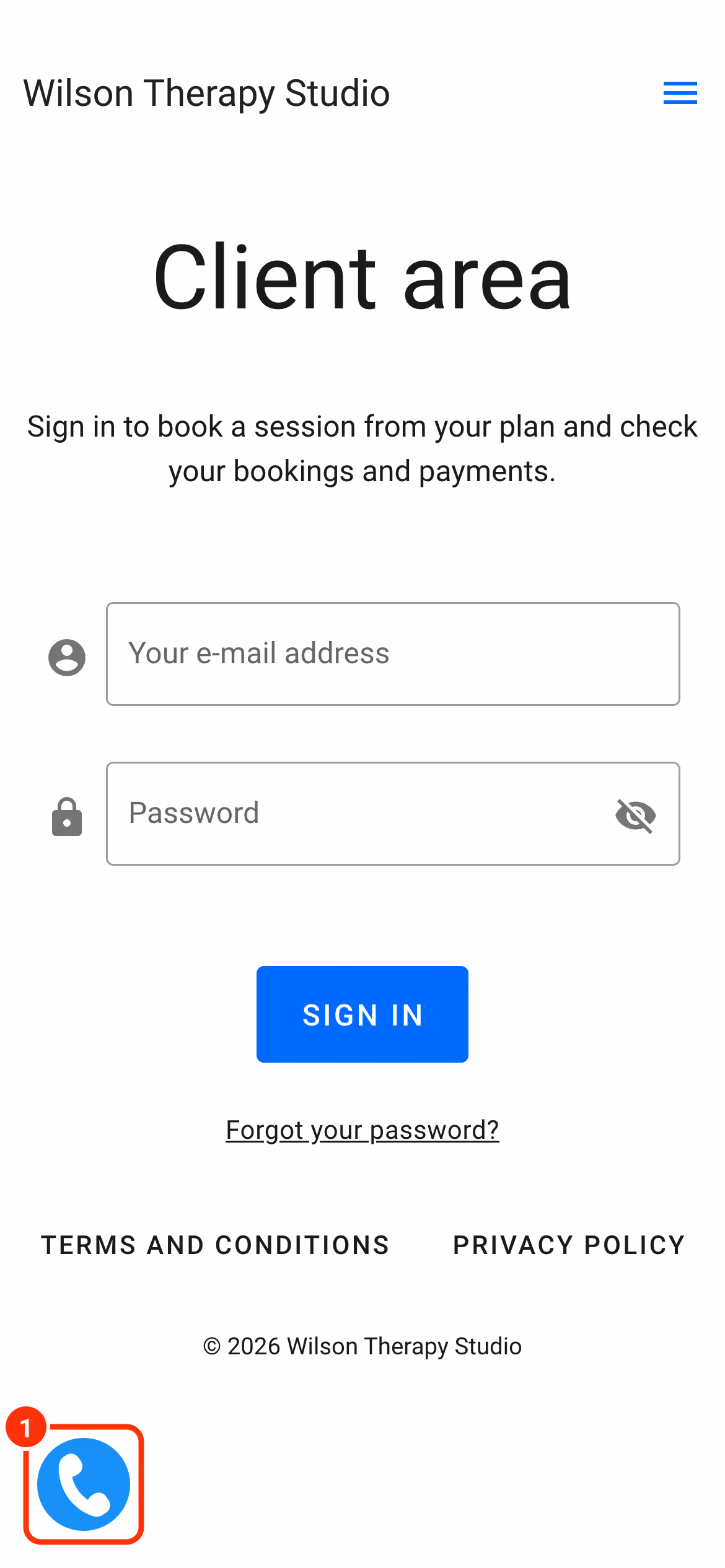 The phone button on the website opened on a phone (1).