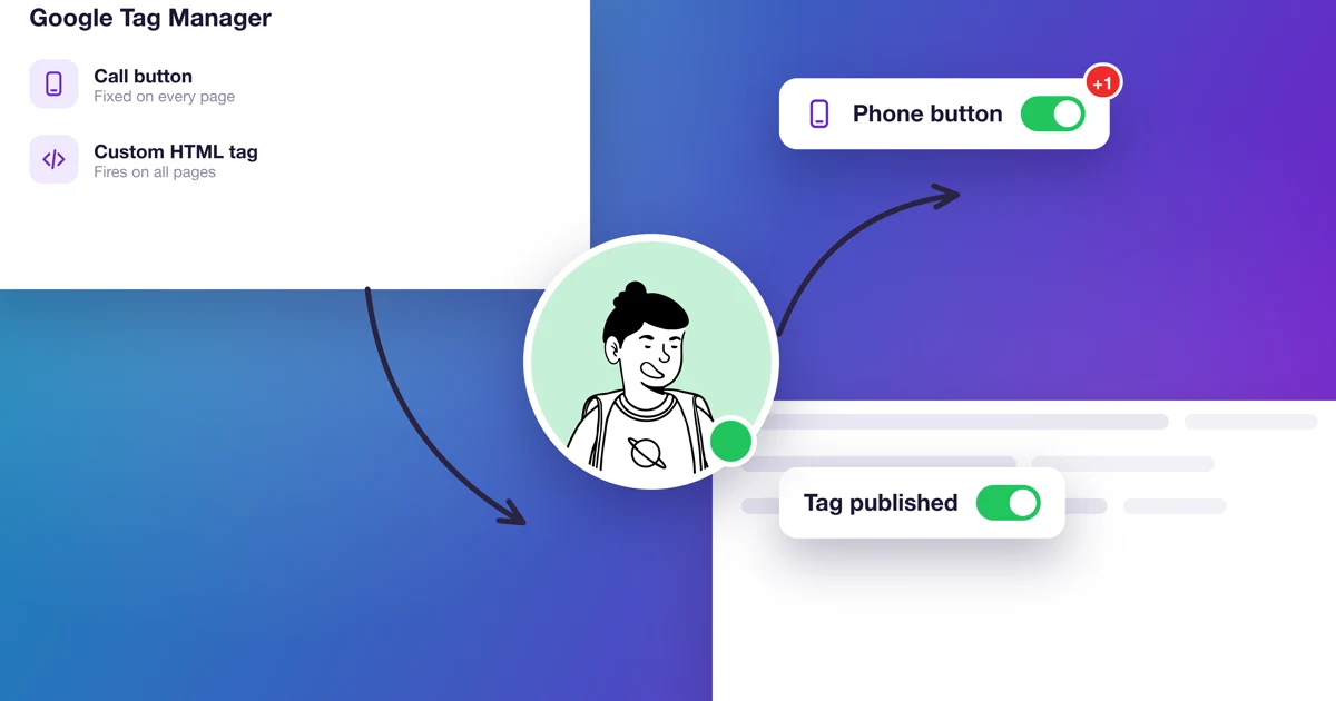 How to add a fixed phone button to your website with Google Tag Manager?