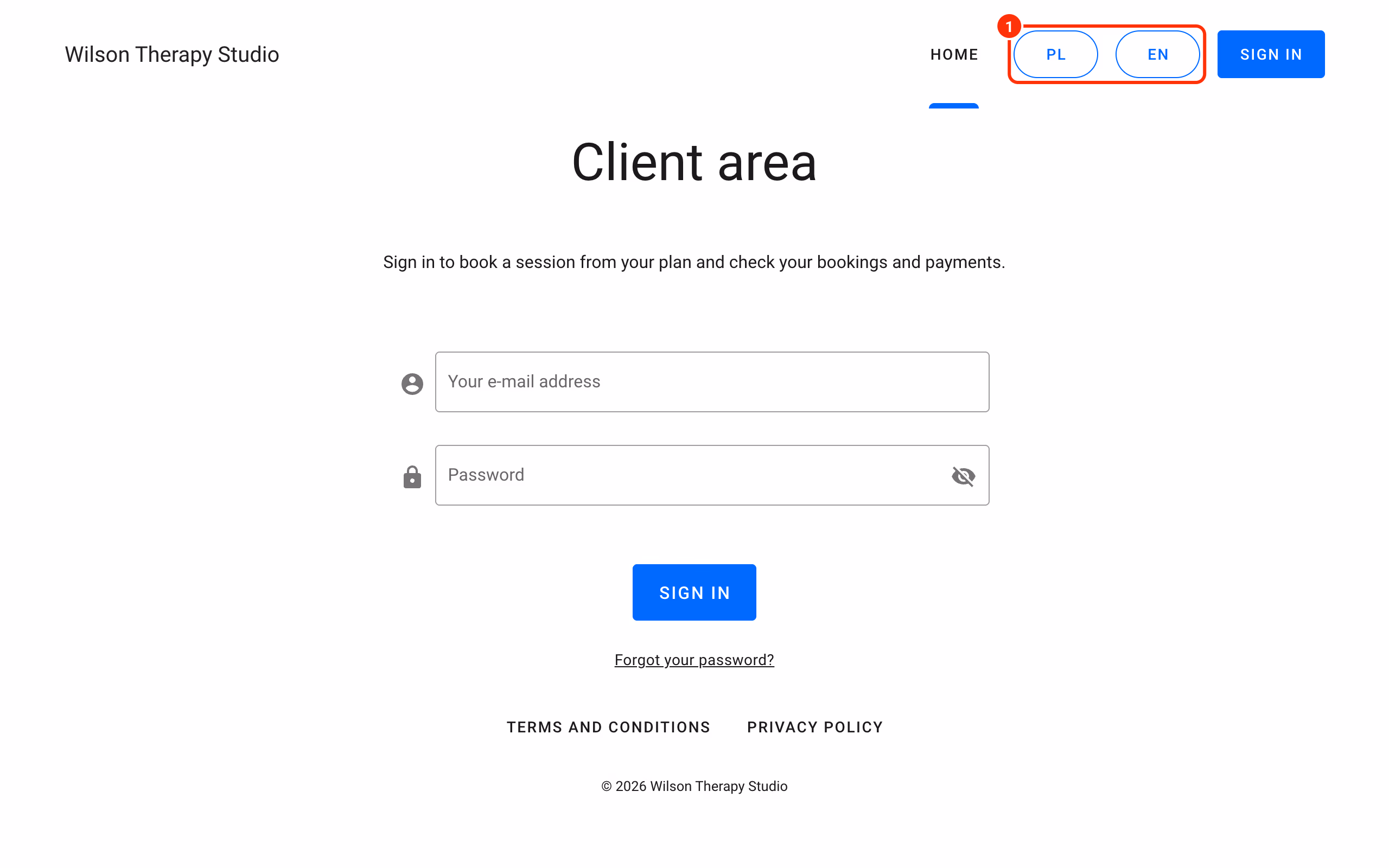Language buttons PL and EN in the website header (1).