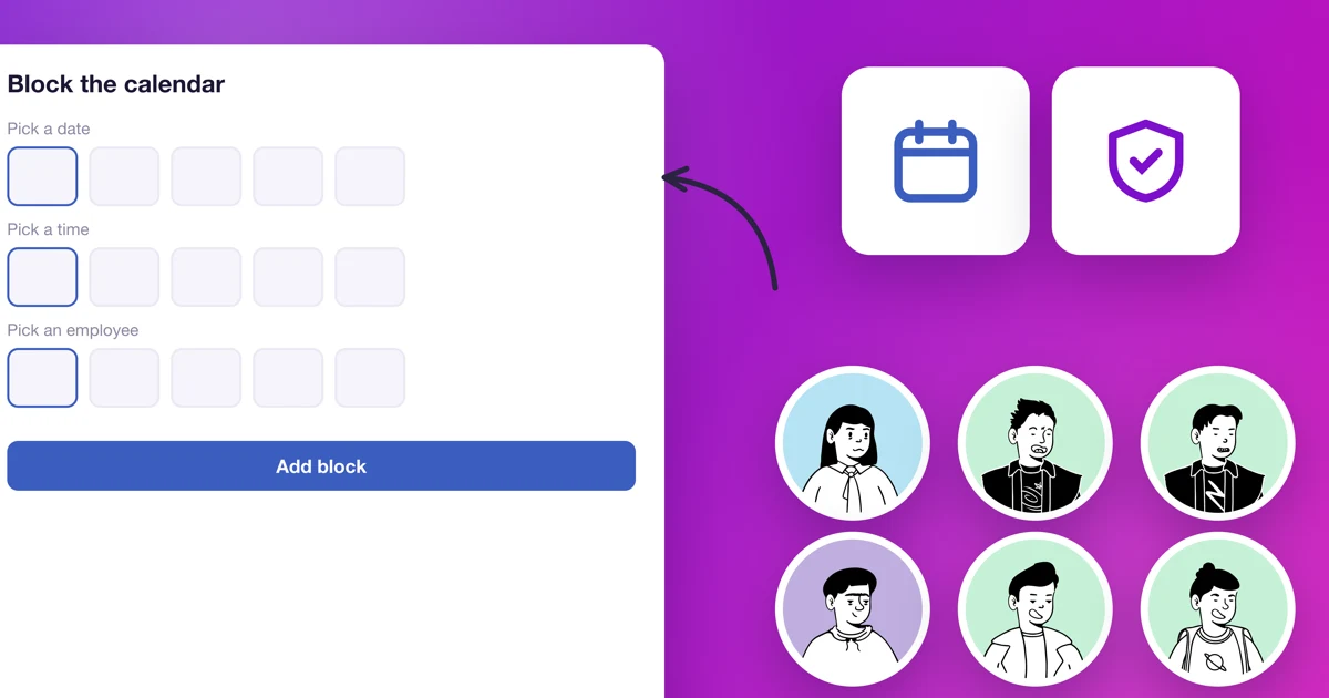 How to block your calendar for customers at a chosen time?