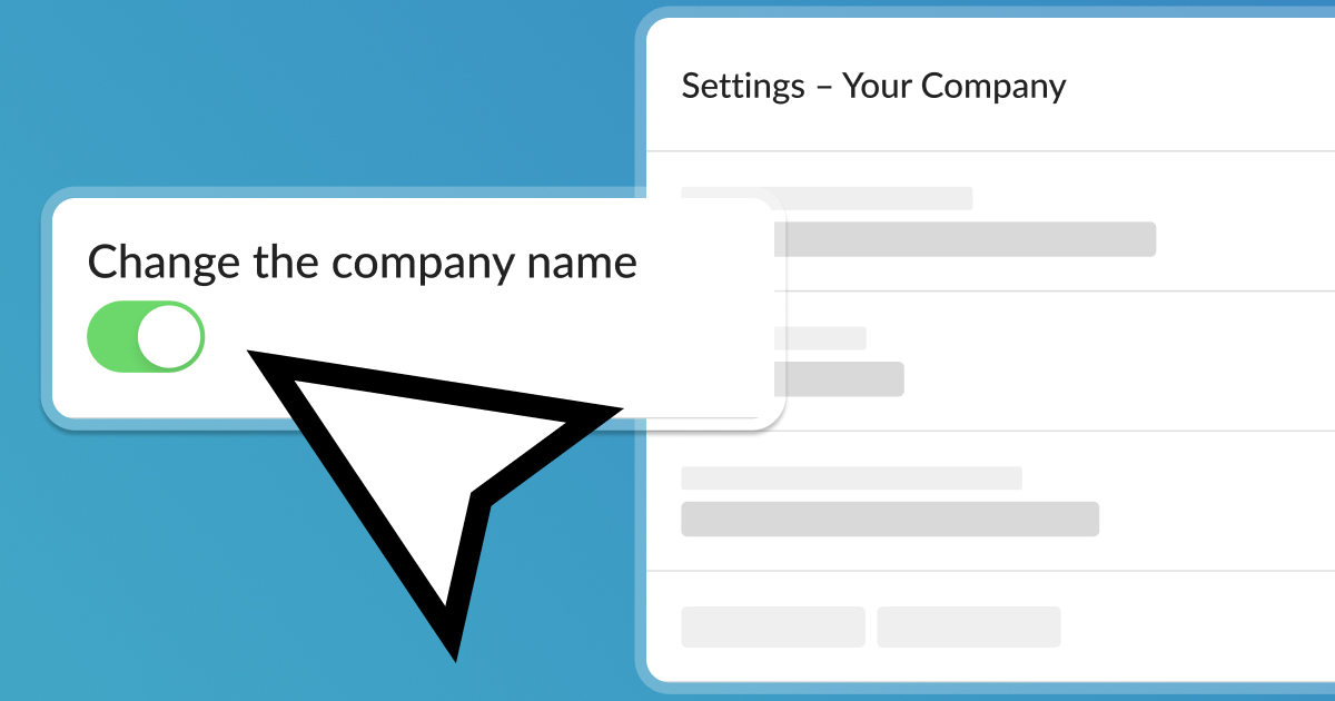How to change contact details and company name?
