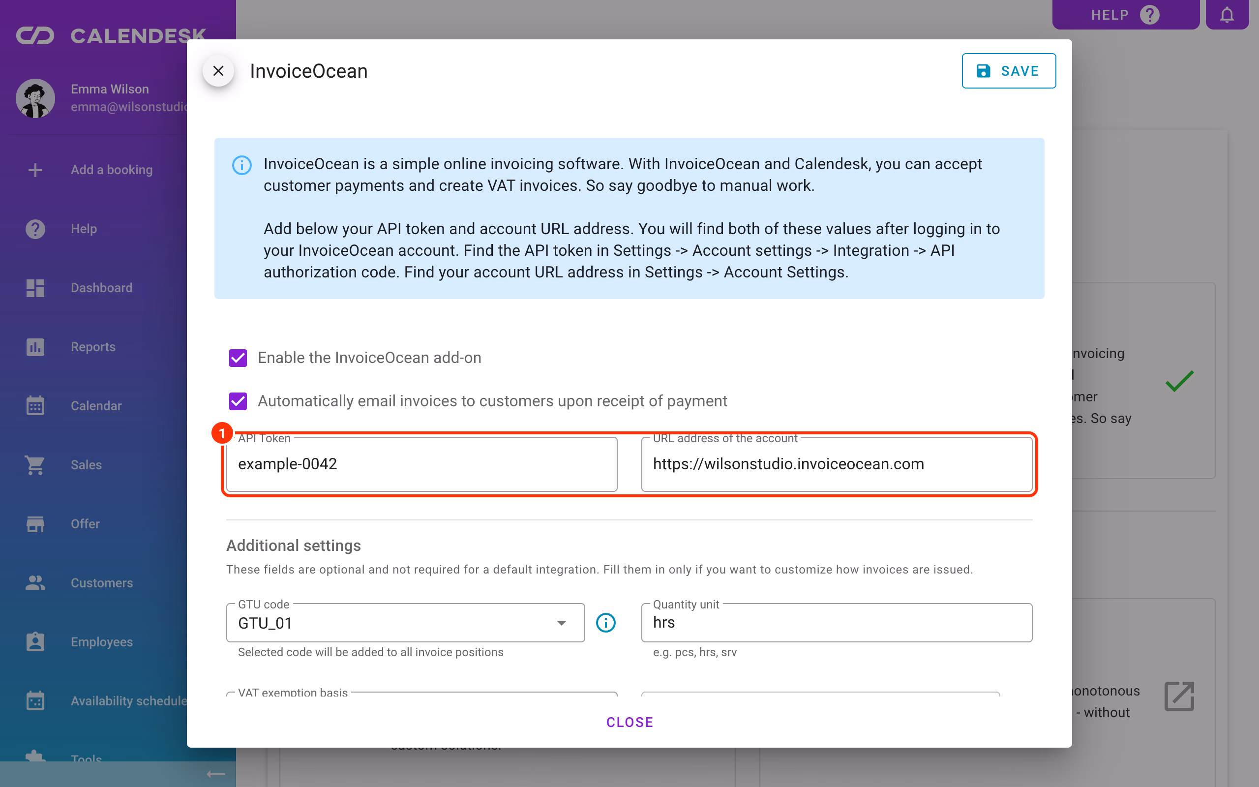 API Token and account URL filled in (1).