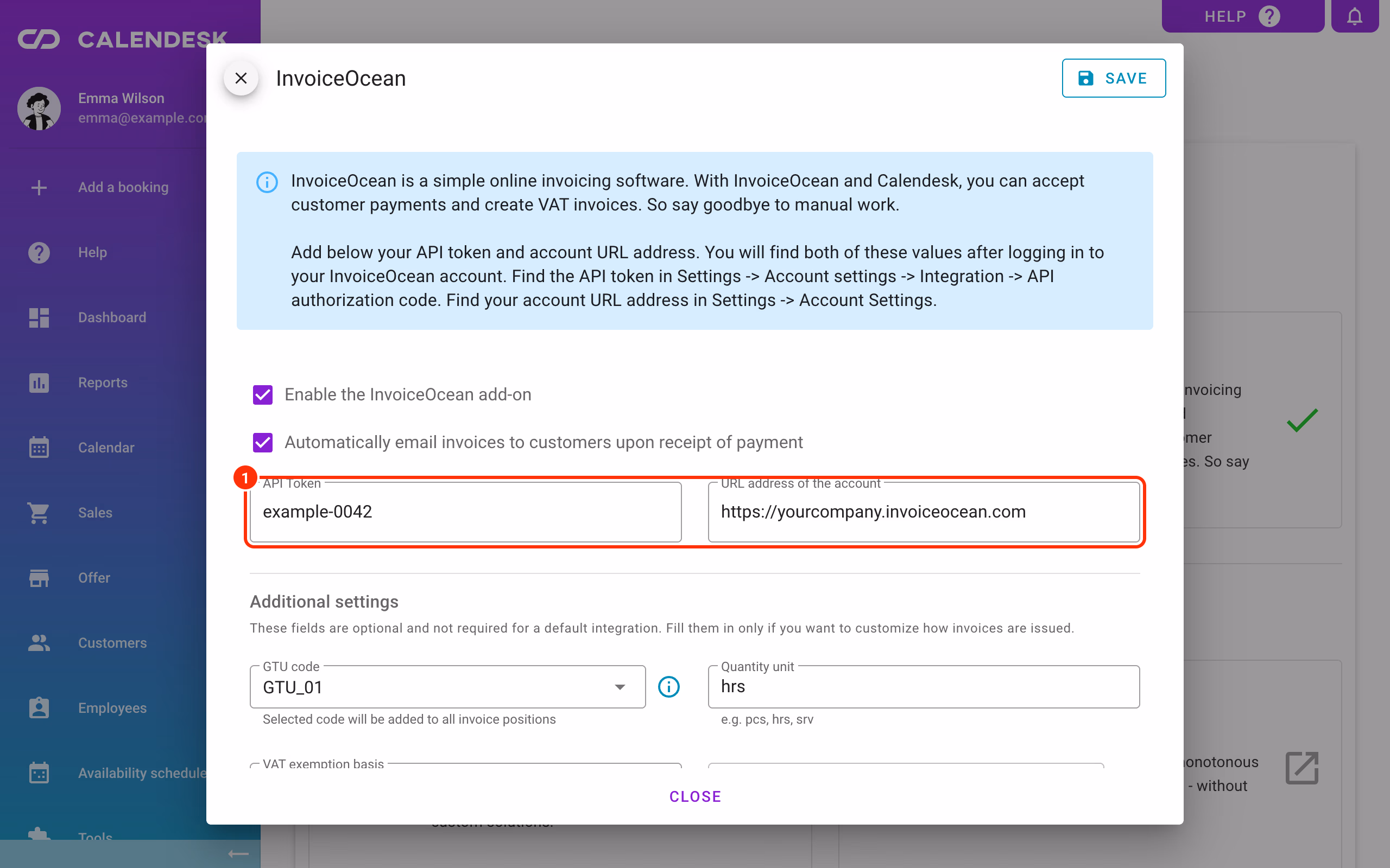 API Token and account URL filled in (1).