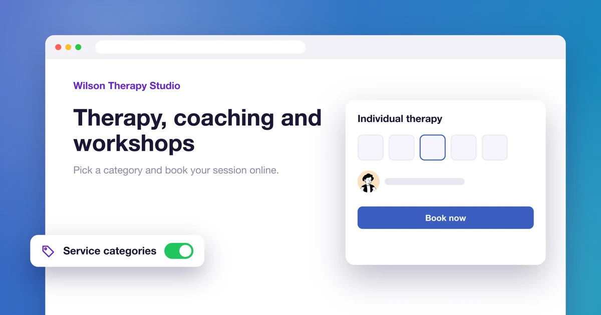 How to create a website with service categories?