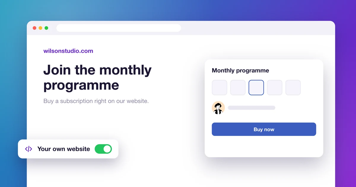 How to sell Calendesk subscriptions on a website built outside Calendesk?