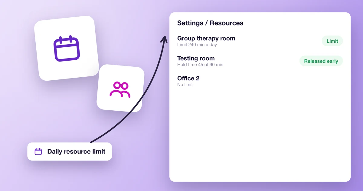 How do I set a daily resource limit and release a resource early?