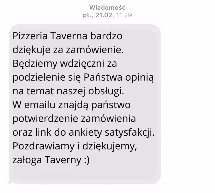 Przykładowy SMS