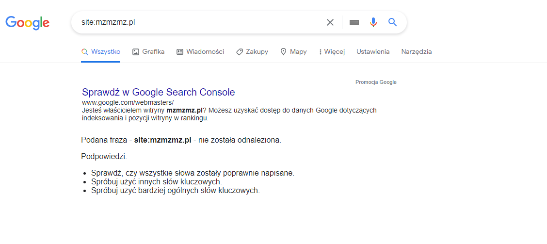Google przykład
