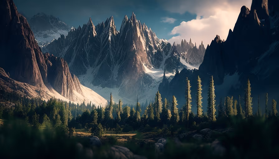 Oszałamiająca sceneria górska: Zanurz się w majestacie natury.