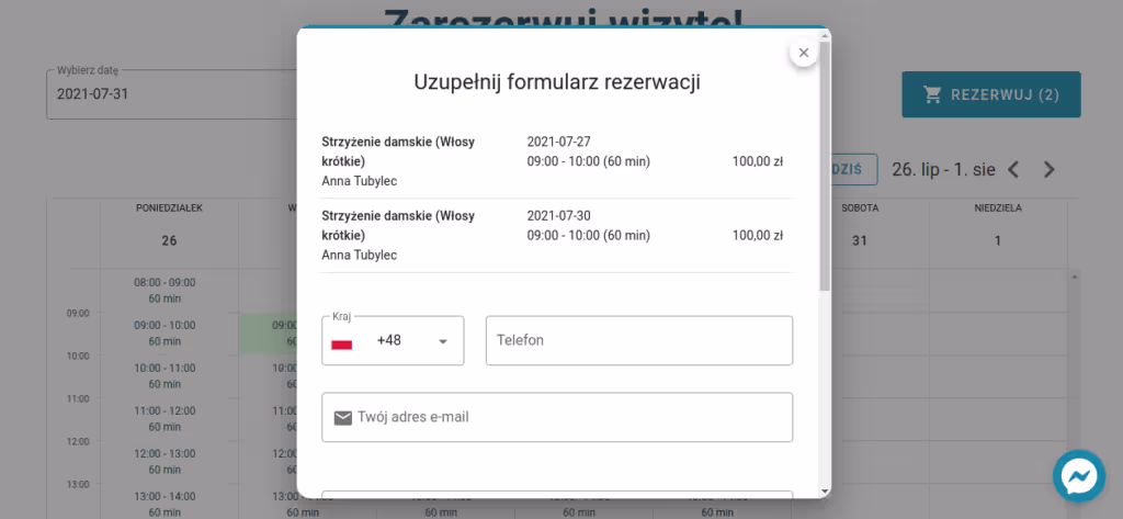 Kalendarz tygodniowy