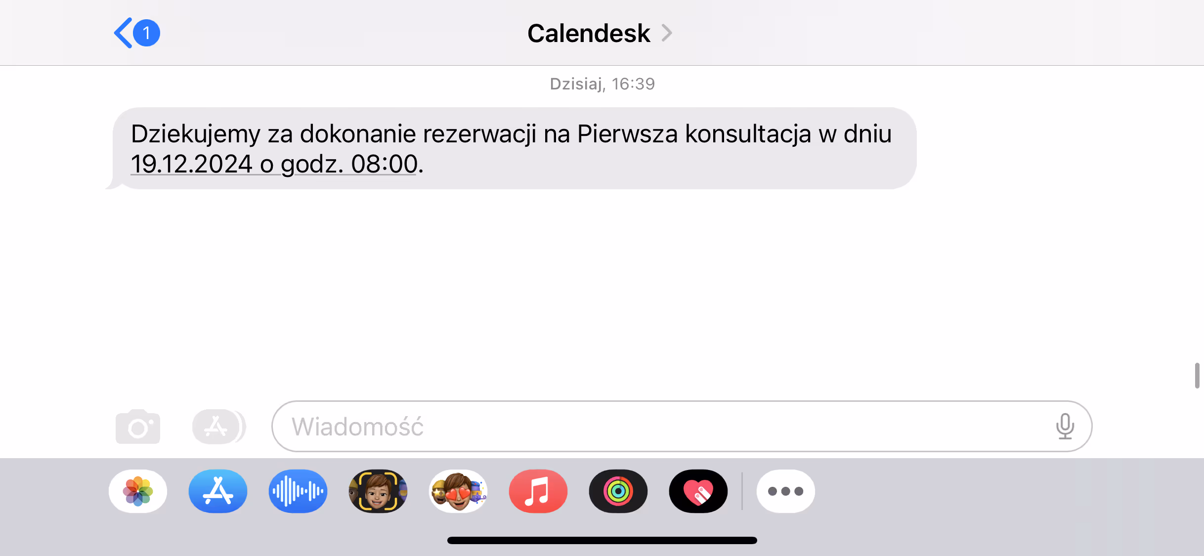 Etykieta z nazwą nadawcy SMS.