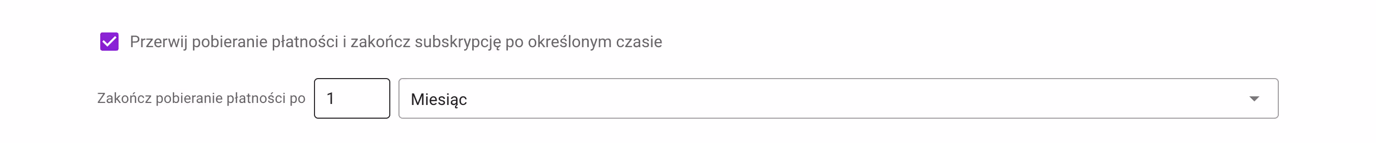 Przerwanie subskrypcji/płatności.