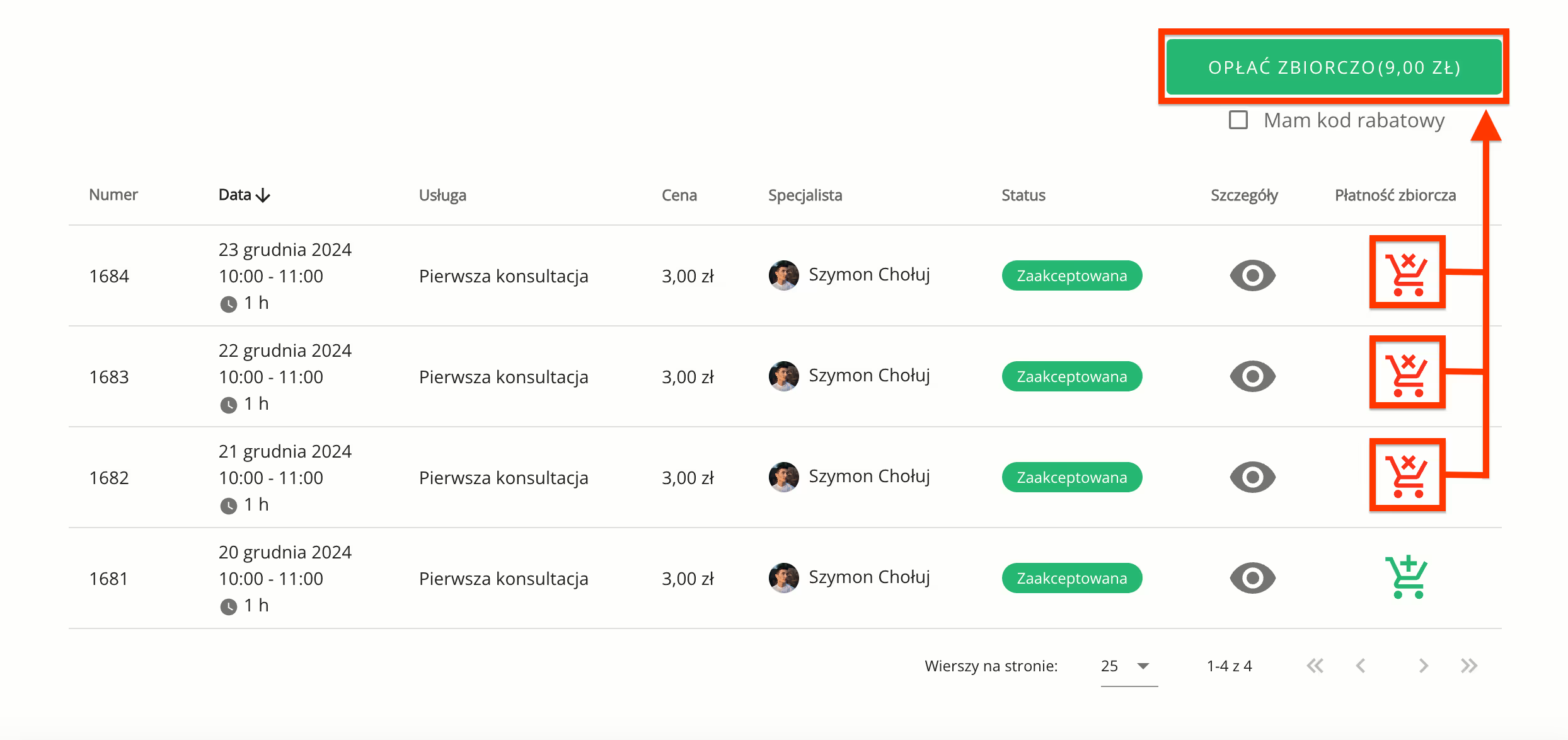 Płatność zbiorcza.