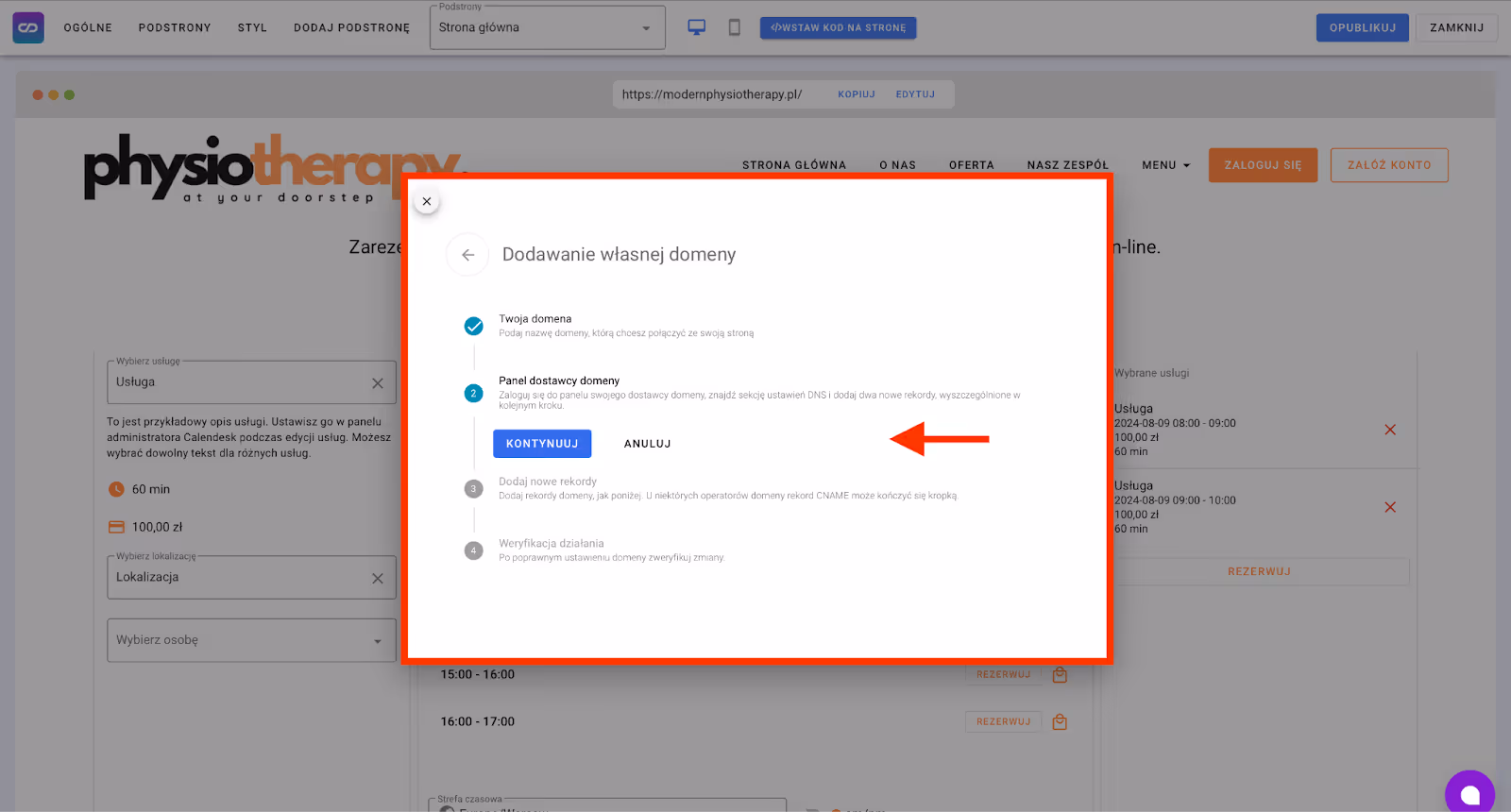 Konfiguracja domeny.