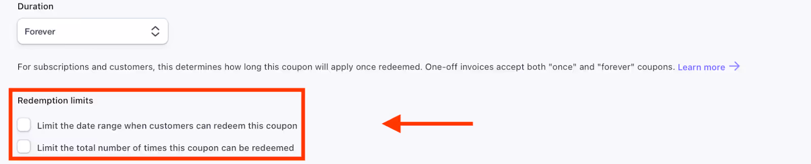 Regulacja liczby wykorzystań kuponu.