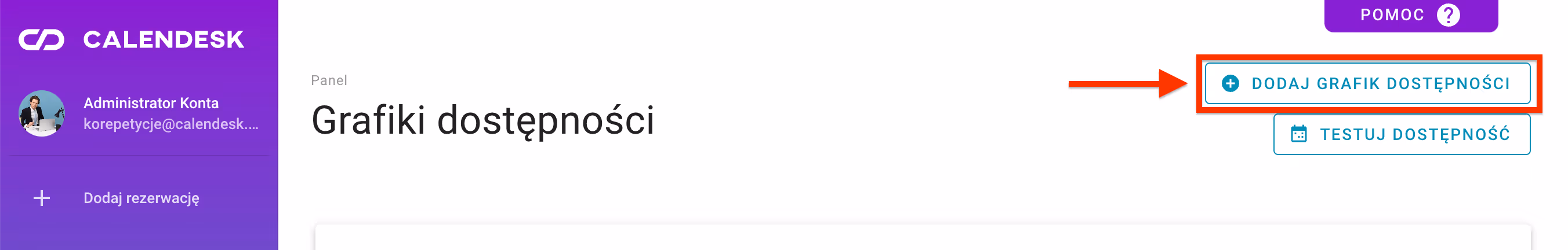 Dodaj grafik dostępności.