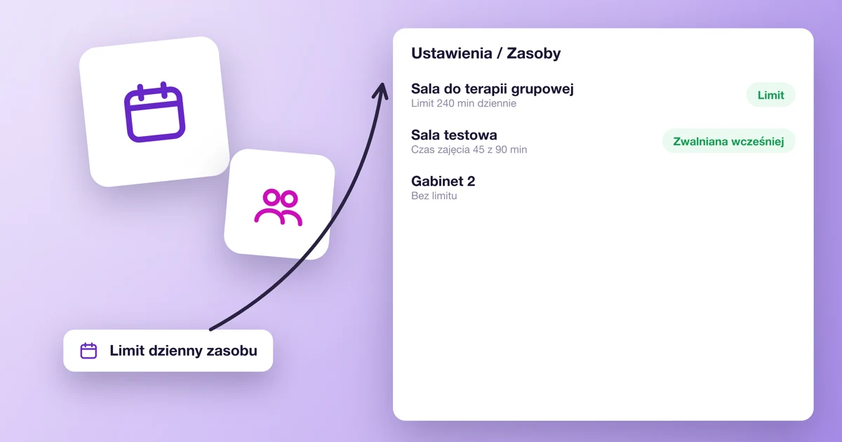 Jak ustawić limit dzienny zasobu i zwolnić zasób przed końcem rezerwacji?
